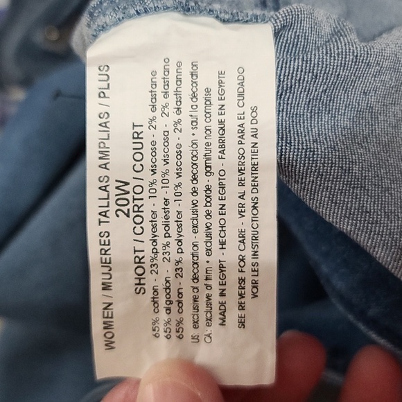 NWT Gloria Vanderbilt Jeans Sadie Slim Comfort Stretch Denim Womens Sz 20W Short - Picture 9 of 9